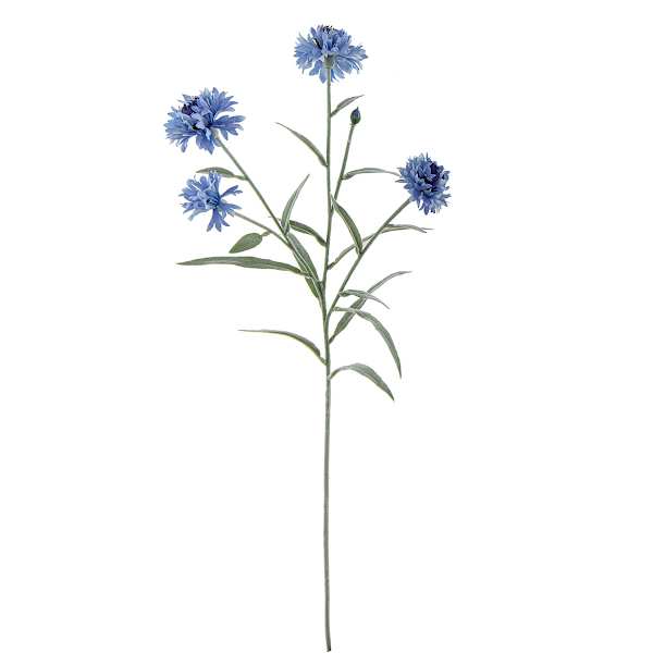 Blue Natural Touch Cornflower Stem, 25"