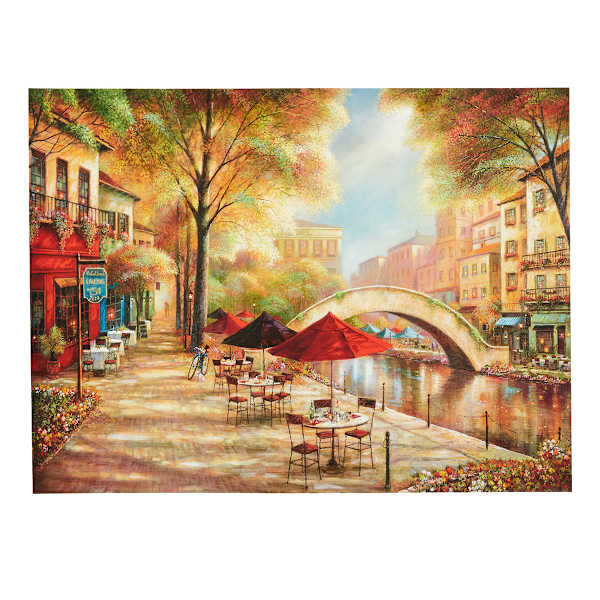 Riverwalk Charm Textured Canvas Wall Art, 30x40