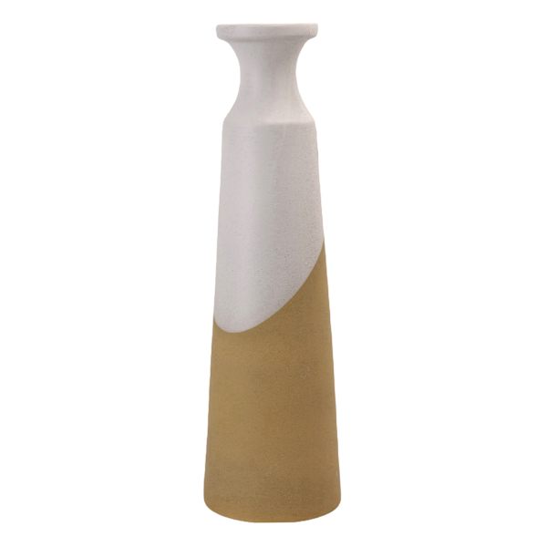 Honeybloom Two-Tone Terracotta Ceramic Floor Vase, 30"