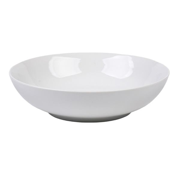 Bistro Super White Round Porcelain Serve Bowl, 12"