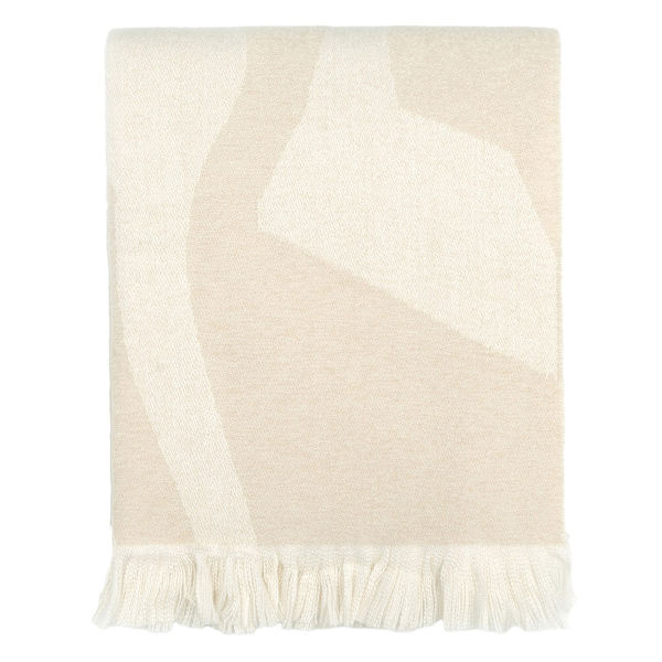 Crosby St. Neutral Modern Geo Woven Throw Blanket, 50x60