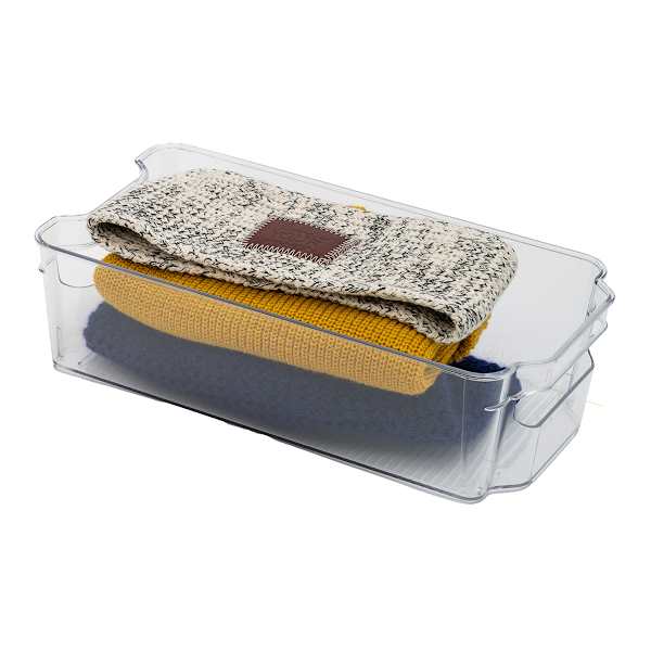 Clear Closet Storage Bin, 12.5x6.25