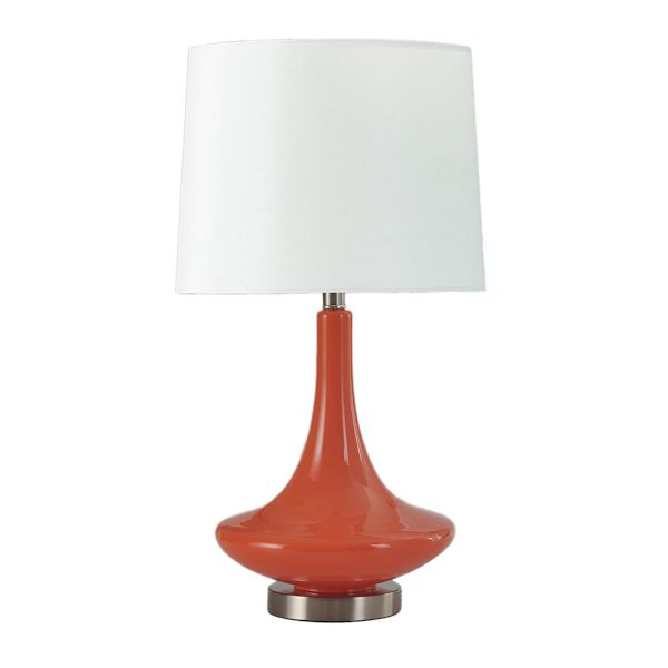 Orange Genie Glass Medium Table Lamp, 19"