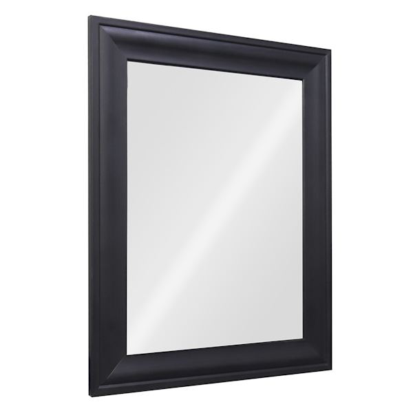 Black Barb Framed Rectangle Wall Mirror, 22x28