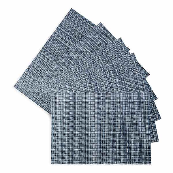 Set of 6 Sandford Woven Vinyl Placemats, 18x13