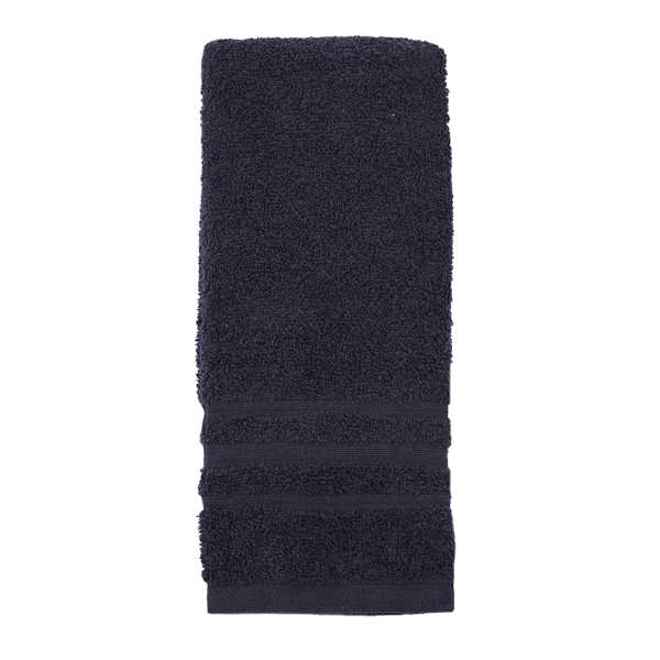 Essential Solid Black Hand Towel, 16x26