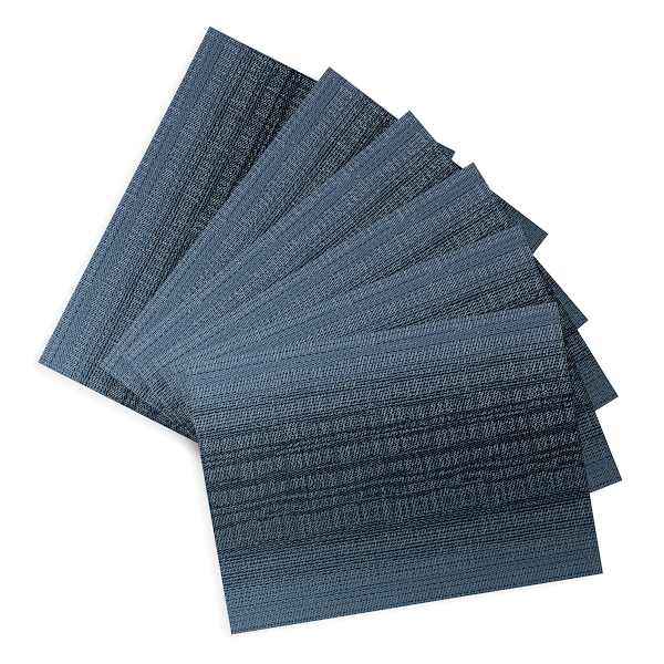 Set of 6 Otto Maritime Ombre Woven Vinyl Placemats, 13x18