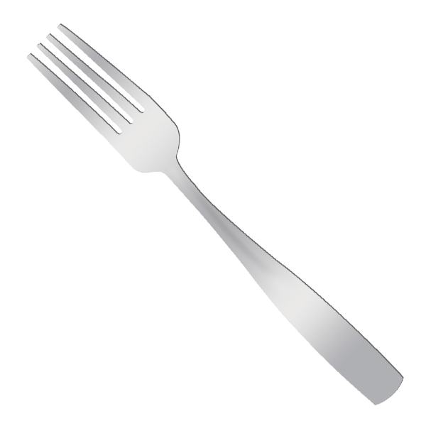 Percy Dinner Fork, Satin Silver