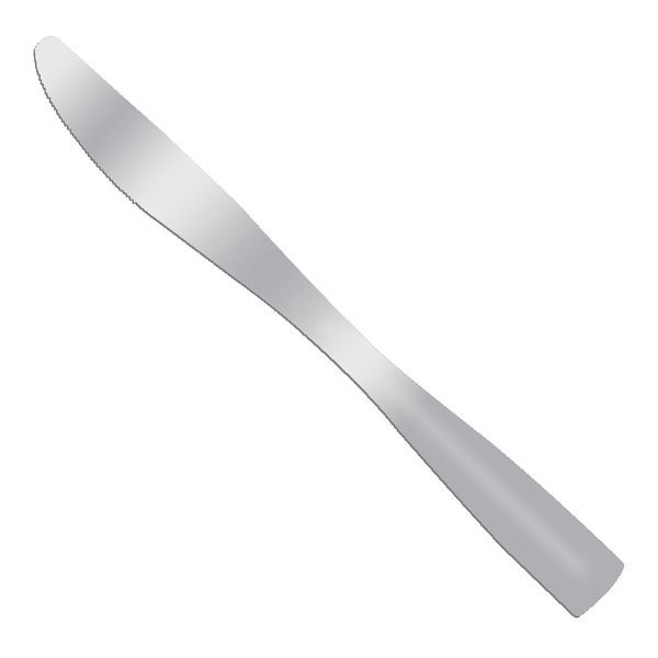 Percy Dinner Knife, Satin Silver