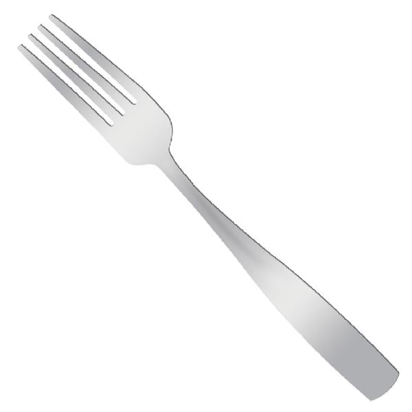 Percy Salad Fork, Satin Silver