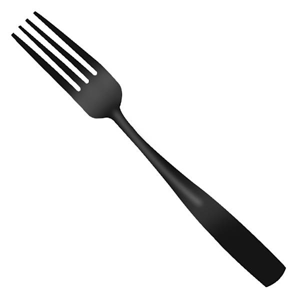Percy Dinner Fork, Satin Black