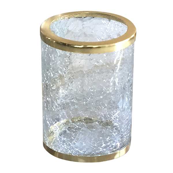 Providence Gold Glass Metal Tumbler, 4.3"