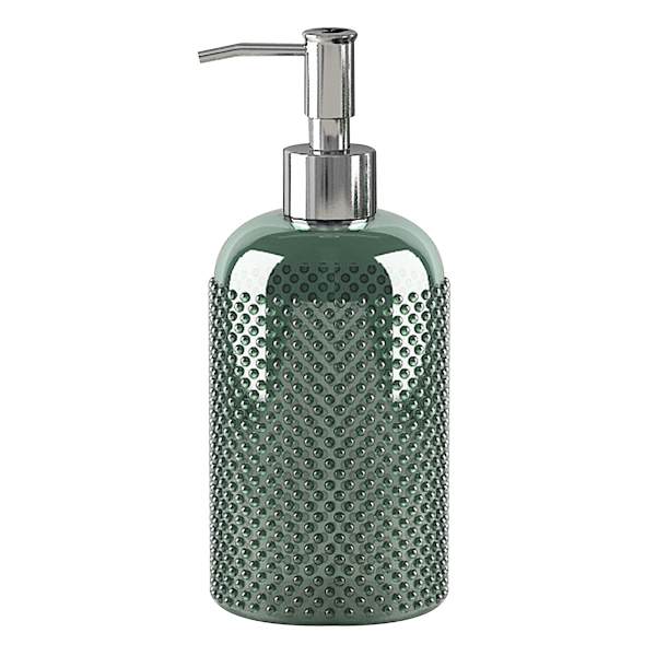 Honeybloom Green Bubble Glass Soap Dispenser, 8"