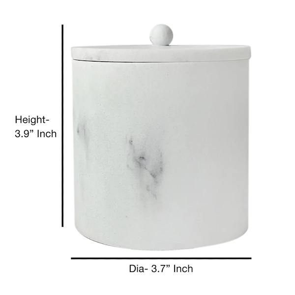 Marble Resin Q-Tip Cotton Container