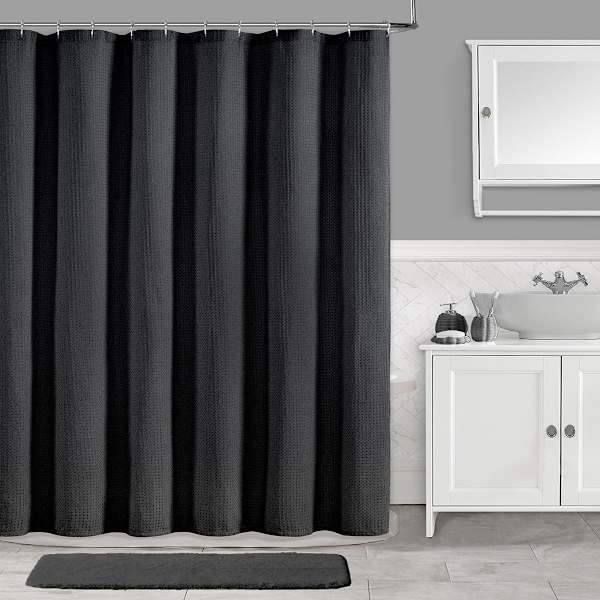 Crosby St. Black Sussex Shower Curtain, 72"