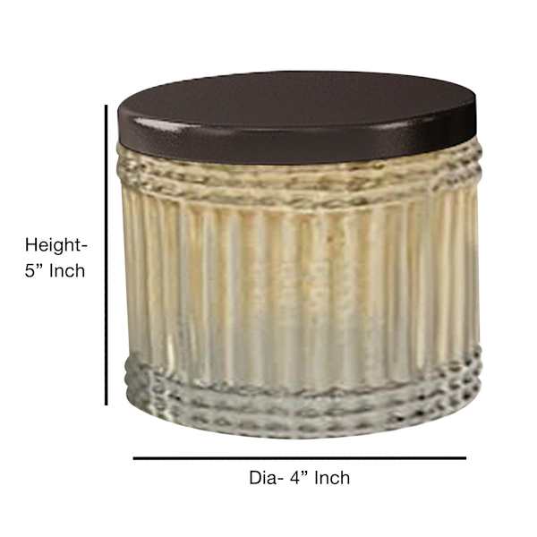 Found & Fable Kai Amber Jar, 5"