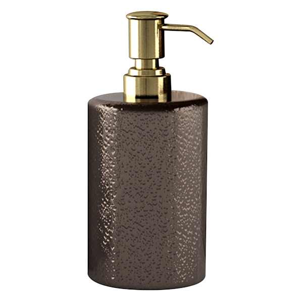 Found & Fable Nico Bronze Textured Soap Dispenser, 7"