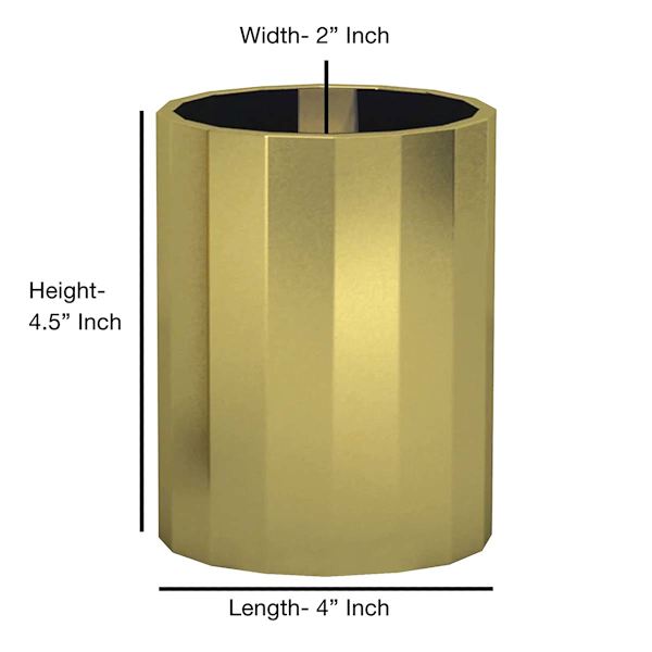 Providence Florence Gold Metal Toothbrush Holder, 4.5"