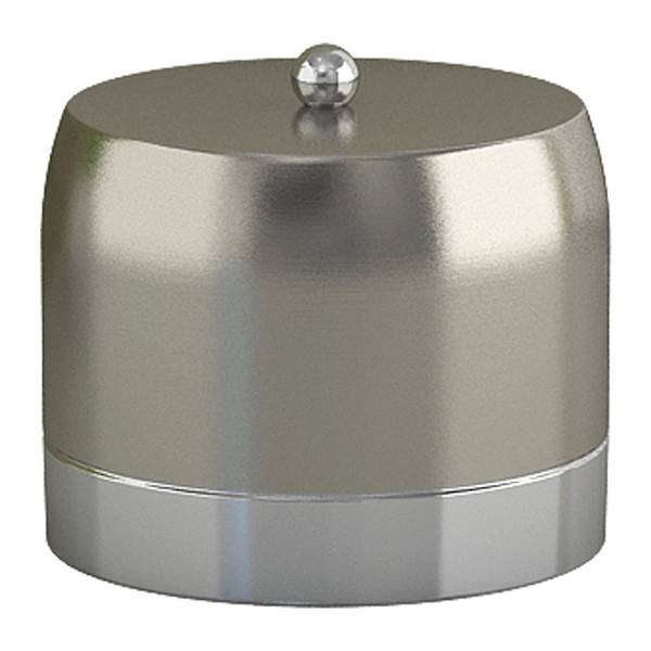 Providence Esme Silver Matte & Shiny Steel Jar, 5"