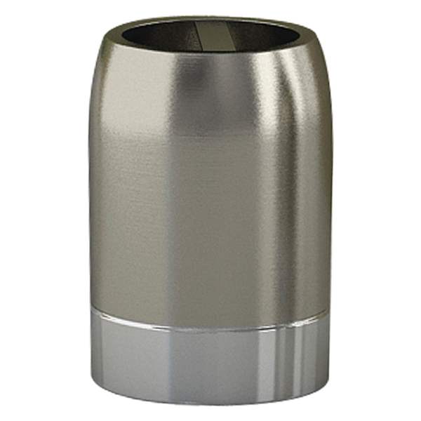Providence Esme Silver Matte & Shiny Steel Toothbrush Holder, 4.5"