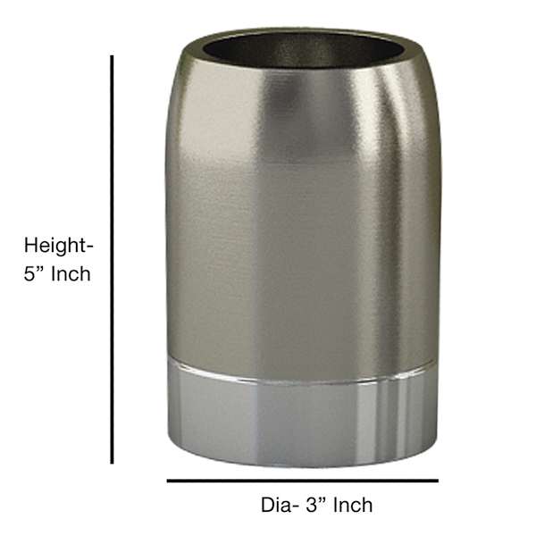 Providence Esme Silver Matte & Shiny Steel Tumbler, 5"