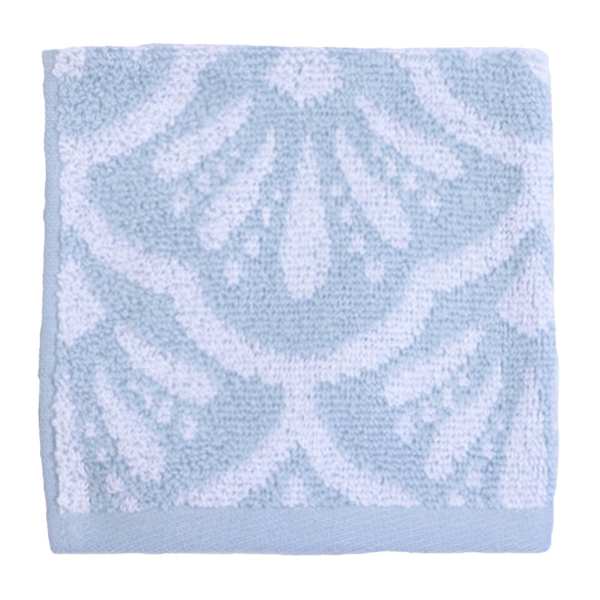 Providence Luxury Jacquard Light Blue Washcloth, 13"