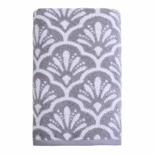 Providence Luxury Jacquard Grey Bath Towel, 30x56