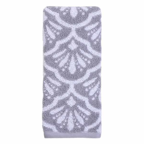 Providence Luxury Jacquard Grey Hand Towel, 16x28