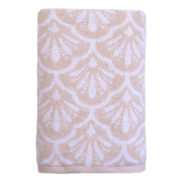 Providence Luxury Jacquard Tan Bath Towel, 30x56
