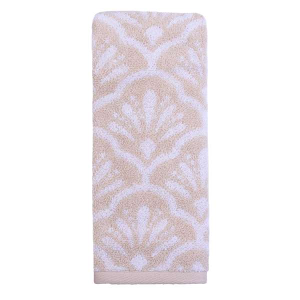 Providence Luxury Jacquard Tan Hand Towel, 16x28