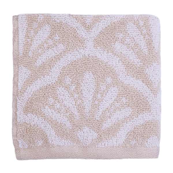 Providence Luxury Jacquard Tan Washcloth, 13"