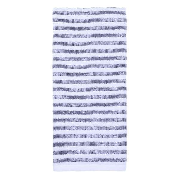 Essential Striped Black Hand Towel, 16x26