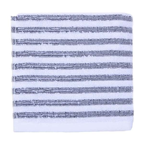 Essential Striped Black Washcloth, 13"