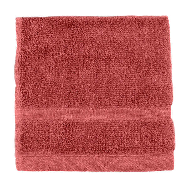 Essential Solid Terracotta Washcloth, 13"