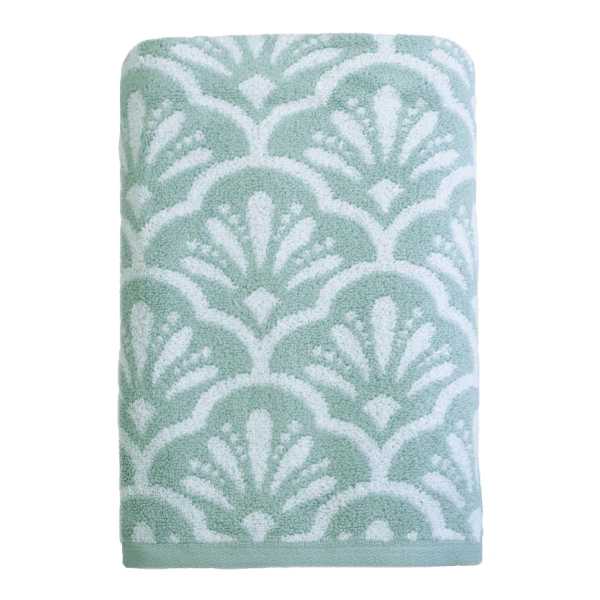 Providence Luxury Jacquard Sea Green Bath Towel, 30x56