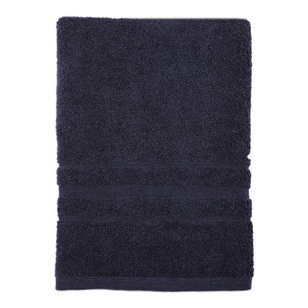 Essential Solid Black Bath Sheet, 30x64
