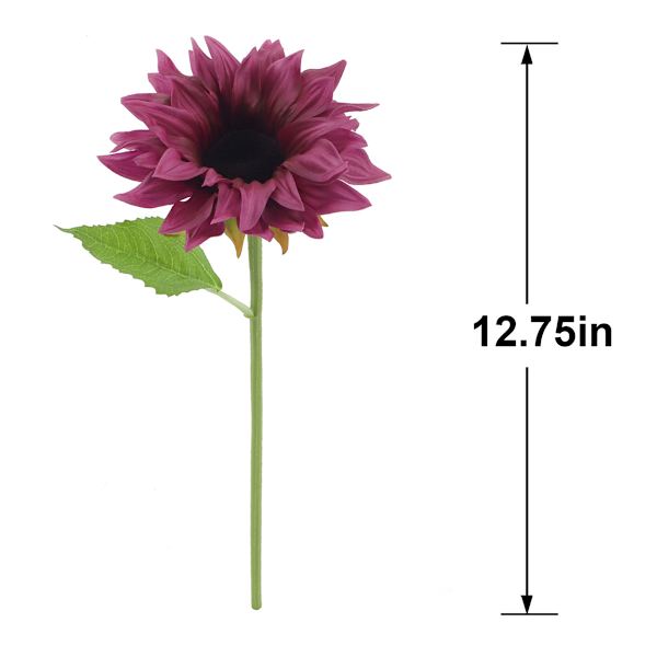 Purple Sunflower Floral Pick, 12.75"