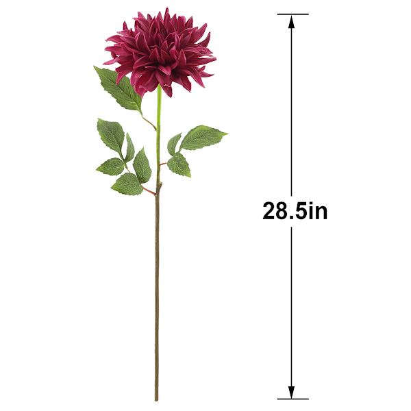 Willow Crossley Dark Purple Dahlia Floral Stem, 28.5"