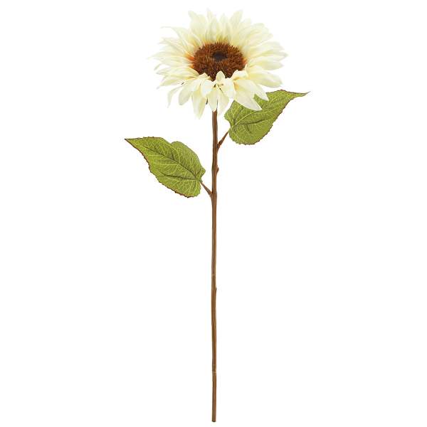 White Sunflower Floral Stem, 28"