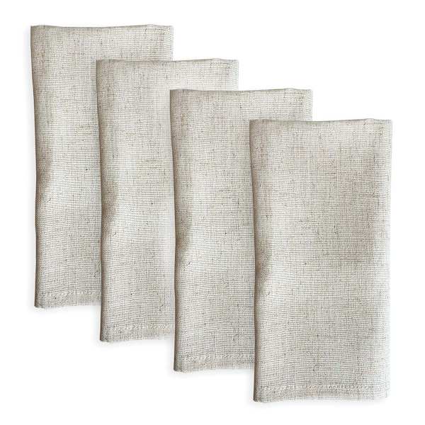 Set Of 4 18X18In Darby Natural Napkins