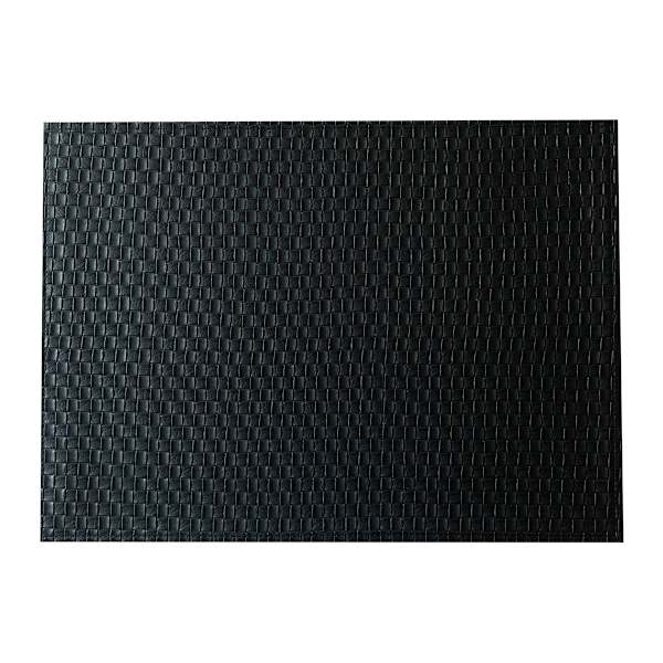 Allegro Black Faux Leather Placemat, 13x18