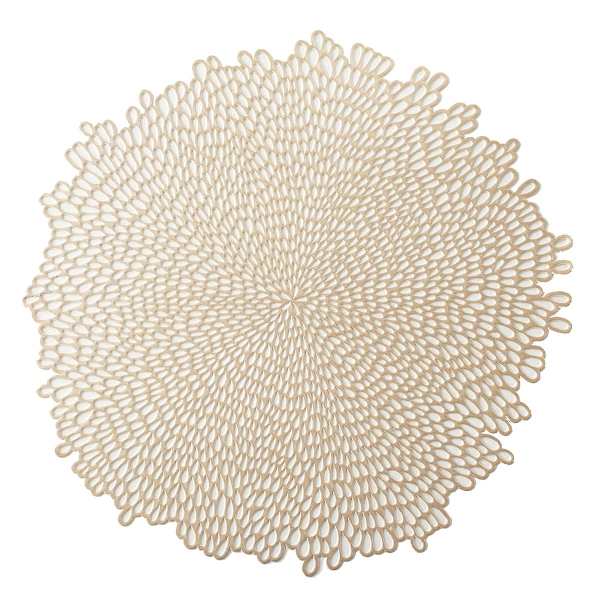 Prosecco Bloom Pressed Vinyl Round Placemat, 15.5"