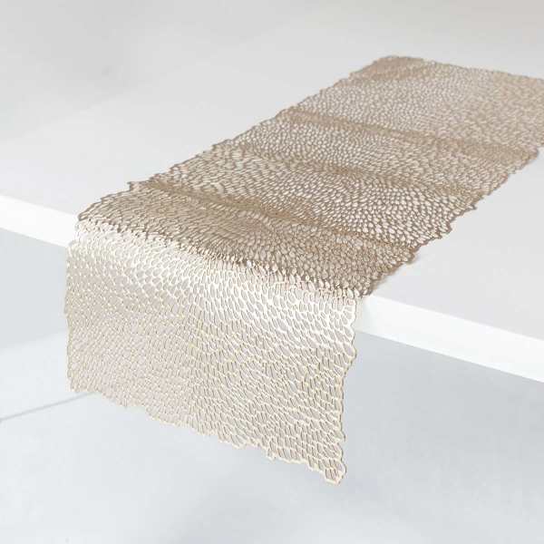 Prosecco Bloom Pressed Vinyl Centerpiece Table Runner, 14.3x36.6