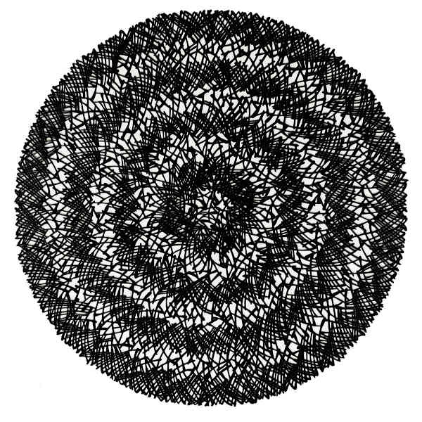 Stratton Matte Black Pressed Vinyl Placemat, 16"