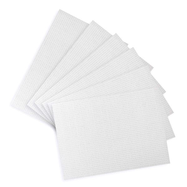 Set of 6 Sandford White Woven Vinyl Placemat, 13x18