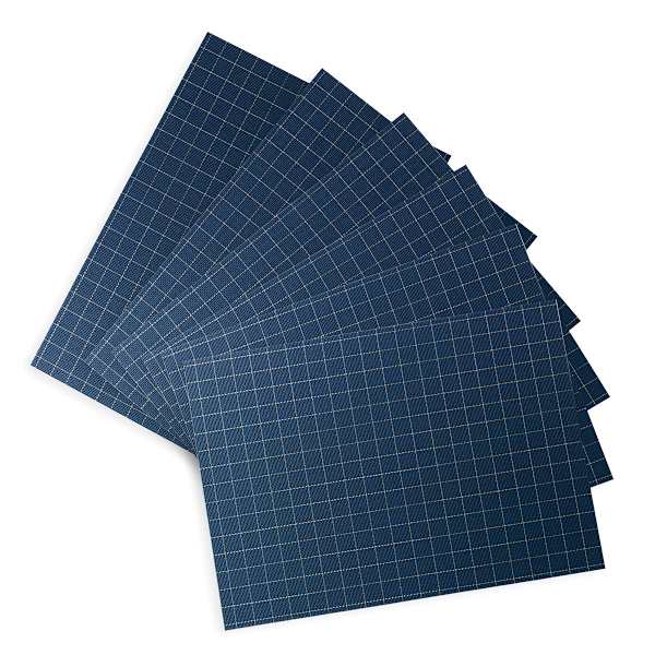 Set of 6 Lexington Navy & Gold Woven Vinyl Placemats, 13x18