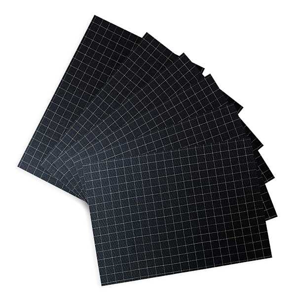 Set of 6 Lexington Black & Gold Woven Vinyl Placemats, 13x18