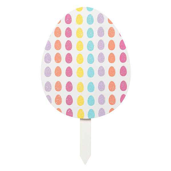 Bunny Brights Polka Dot Easter Egg Yard Stake, 14"