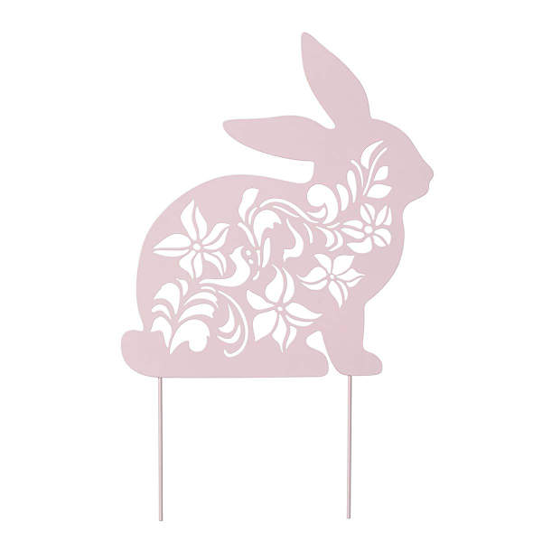 Providence Pink Metal Bunny Cutout Yard Stake, 20"