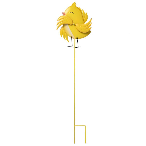 Bunny Brights Yellow Metal Chick Yard Stake, 36"